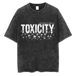 System of A Down Toxicity Album Graphic Washed T-shirt Men Women Rock Oversized T Shirts Male Vintage Alternative Metal T-shirts