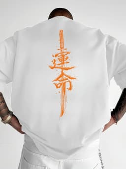 Japanese Samurai Sword Print 100% Cotton Trend Men Women T-shirt Summer Autumn Daily Outdoor Sports Party Casual Short Sleeve