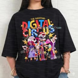 The Amazing Digital Circus Periphery T-shirt Men and Women New Summer Cotton Y2K Clothing Fashion Comfortable Short Sleeve Tops