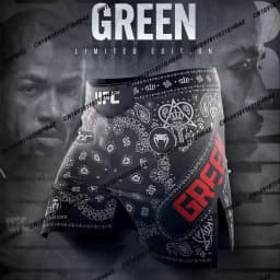 2026 New Men's MMA 329 King Green Specially customized version Fight Short Octagonal Cage Fighting Night New Muay Thai Shorts