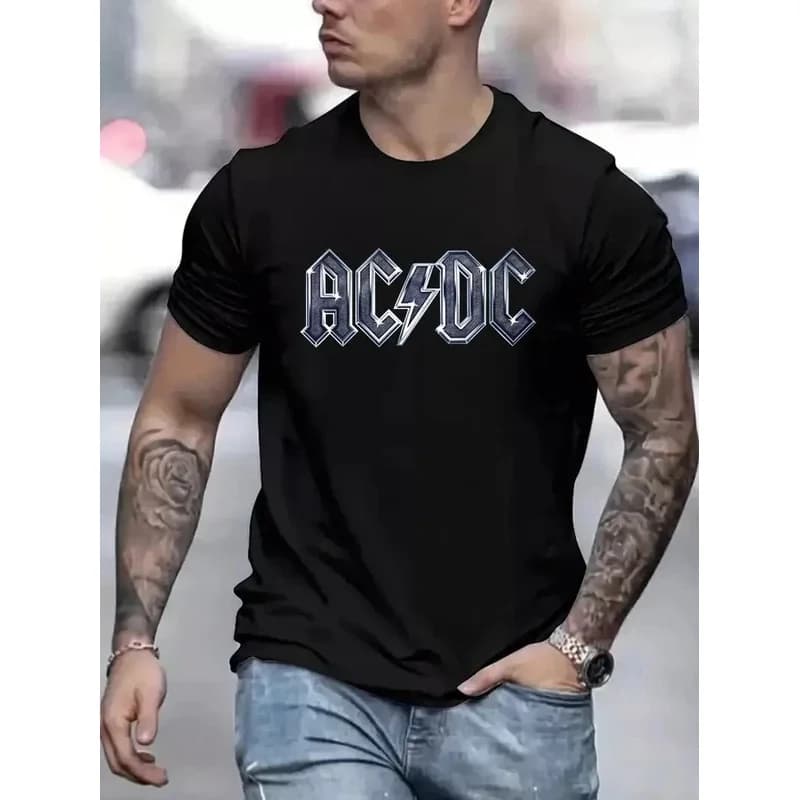 Unisex 2025 T-shirt classic rock band crew neck black T-shirt high quality breathable sports top