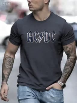 Unisex 2025 T-shirt classic rock band crew neck black T-shirt high quality breathable sports top