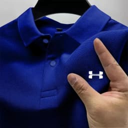 Men's Summer High-End Polo Shirt, with a Solid Color Design. Breathable and Comfortable, High-Quality Men's Clothing.