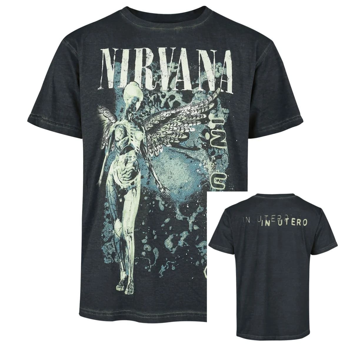 Nirvana T-Shirt Men Women Vintage Metal Rock Band Graphic Tee 100% Cotton Summer Streetwear Top