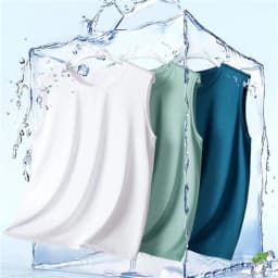 2026 Men's Ice Silk Mesh Tank Tops Gym Stringer Transparent Bodybuilding Sleeveless Shirt Fitness Vest Male Mesh Muscle Singlets