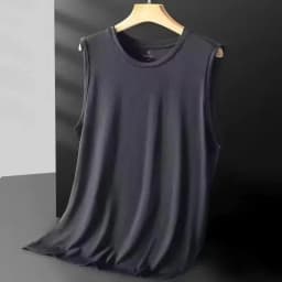 2026 Men's Ice Silk Mesh Tank Tops Gym Stringer Transparent Bodybuilding Sleeveless Shirt Fitness Vest Male Mesh Muscle Singlets