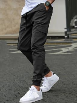 Men's new workwear pants with multiple pockets and leg binding pants, men's casual outdoor pants