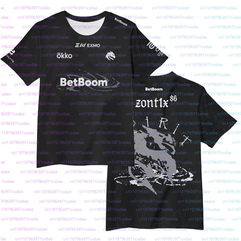 Team Spirit 2026 New Jerseys CS2 Esports Uniforms Donk T Shirts CSGO Game Training Fans Clothes Men's And Women's Sports Tops