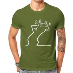 La Linea The Line Osvaldo Cavandoli TV Top Men's Happy Fashion T-shirt Summer Street Round Neck Casual Camisetas T-shirt