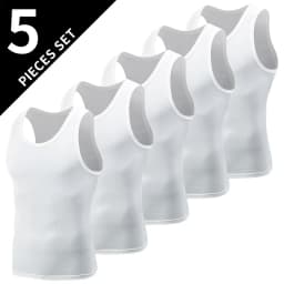 1/3/5 Pcs Men's Solid Color Simple Fashion Fitness Vest Plus Size Youth Sports Physical Education Class Sleeveless T-shirt Tight