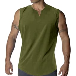 New Mens Gym Tank Tops Sleeveless Lightweight Basic T-Shirt Oversized T Shirt