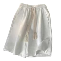 Solid Breathable Shorts Summer Men's Fashion Trendy Brand Lightweight Drawstring Basketball Sports Fitness Large Middle Pants