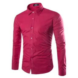 14 Colors Solid Color Men's Fashionable Candy Color Shirt Men's Casual Long Sleeve Shirt for Men