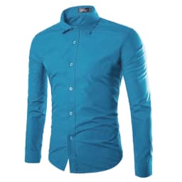 14 Colors Solid Color Men's Fashionable Candy Color Shirt Men's Casual Long Sleeve Shirt for Men