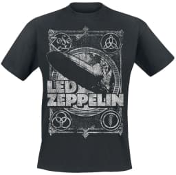 Top Summer Led Zeppelin Graphic Cotton T-shirt Unisex Summer Short Sleeve Fashion Brand Tee Luxury Casual Vintage Tees