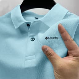 2026 Summer Men's Short Sleeved New Solid Color Casual Collar Polo Shirt Fashionable Breathable Loose Basic Top Men's Clothing