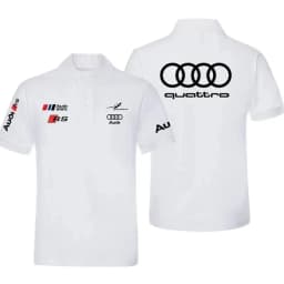 Audi RS Performance Car Car Modified Men's POLO Shirt Summer Lapel Short Sleeve Racing Motorcycle T-Shirt