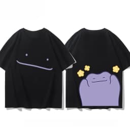 Pokemon 30th Anniversary Ditto Front and Back Printed T-shirt for Men's and Women's New Summer Style Y2K Harajuku Style T Shirt