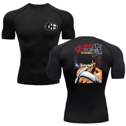 Anime Hajime Compression Shirt Men Short Running T Shirt Gym Sports Top Quick Dry Breathable Fitness Sportswear Bodybuilding Tee