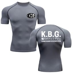 Anime Hajime Compression Shirt Men Short Running T Shirt Gym Sports Top Quick Dry Breathable Fitness Sportswear Bodybuilding Tee