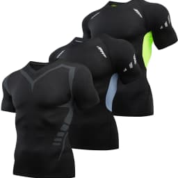 Men's Running Compression Shirts Short Sleeve Sport Gym Tees Fitness Quick Dry Sweatshirt Jogging Tracksuit Athletic Shirt Tops