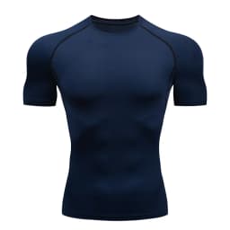 Men's Running Compression Shirts Short Sleeve Sport Gym Tees Fitness Quick Dry Sweatshirt Jogging Tracksuit Athletic Shirt Tops