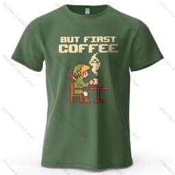 BUT FIRST COFFEE Cozy Printed Men's T-Shirt 100% Cotton Oversized Playful Graphic Tees for Women Tops Tees Casual Streetwear