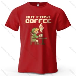 BUT FIRST COFFEE Cozy Printed Men's T-Shirt 100% Cotton Oversized Playful Graphic Tees for Women Tops Tees Casual Streetwear