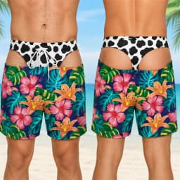 viral 3D print funny fake Buttock design swim trunks for men Hawaii vacation beach party shorts summer quick dry shorts gift