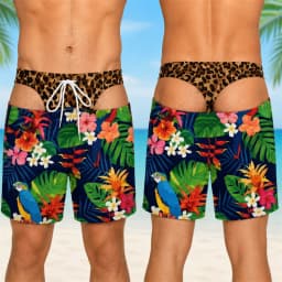 viral 3D print funny fake Buttock design swim trunks for men Hawaii vacation beach party shorts summer quick dry shorts gift