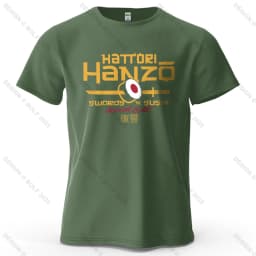 Hattori Hanzo Printed Men's T-Shirt 100% Cotton Oversized Anime Fashion Graphic Tees for Women Tops Streetwear Cultural Apparel