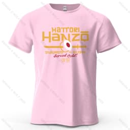 Hattori Hanzo Printed Men's T-Shirt 100% Cotton Oversized Anime Fashion Graphic Tees for Women Tops Streetwear Cultural Apparel