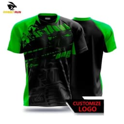 New men's breathable and comfortable T-shirt with striped printed pattern outdoor casual sports top