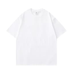Summer Light Blue 300g Heavy Cotton Short-sleeved T-shirt Loose Men's and Women's Casual Half-sleeves Tee