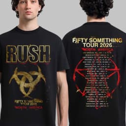 Rush Band Fifty Something Tour 2026 Merch Rush Stage T-shirt Cotton Men's Clothing Women's T-Shirt Y2k Casual Fan Summer T Shirt