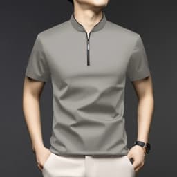 Men Stand Collar Half Zip Short Sleeve T Shirt Slim Fit Soft Fabric Casual Business Basic Tops Daily Wear Pullover