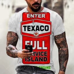 3d Tshirts For Men Vintage Oil T-shirt Street Fashion Castrol Printed Short-sleeved Loose Oversized Motorcycle T-shirt Tops Tees