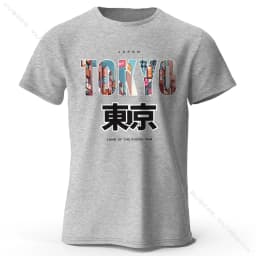 Tokyo Printed Fashion Forward 100% Cotton T-Shirt, Ultra Soft Round Neck Short Sleeve Tee, Perfect for Men & Women