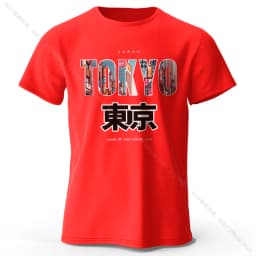 Tokyo Printed Fashion Forward 100% Cotton T-Shirt, Ultra Soft Round Neck Short Sleeve Tee, Perfect for Men & Women