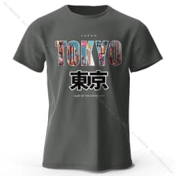 Tokyo Printed Fashion Forward 100% Cotton T-Shirt, Ultra Soft Round Neck Short Sleeve Tee, Perfect for Men & Women