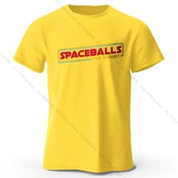 Spaceballs Printed T-Shirt 100% Cotton Oversized Sci-Fi Graphic Tees for Men Women Summer Tops Nerd Streetwear
