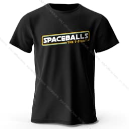 Spaceballs Printed T-Shirt 100% Cotton Oversized Sci-Fi Graphic Tees for Men Women Summer Tops Nerd Streetwear