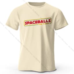 Spaceballs Printed T-Shirt 100% Cotton Oversized Sci-Fi Graphic Tees for Men Women Summer Tops Nerd Streetwear