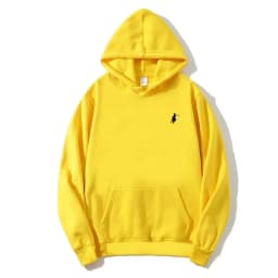 2026 polo print hooded sweatshirt for autumn and winter, suitable for both men and women, loose white couple's casual sweatshirt