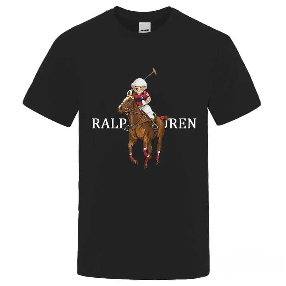 Hot Sale Funny Golf Teddy Bear Men Tshirt Fashion Summer Casual Cotton Tops Tee Unisex Clothing Men T Shirt Streetwear harajuku