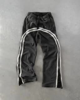 Summer Hot Sale Vintage Striped Spliced Straight Pants Unisex Elastic Sporty Letter Print Hip Hop Loose Streetwear Long Trousers