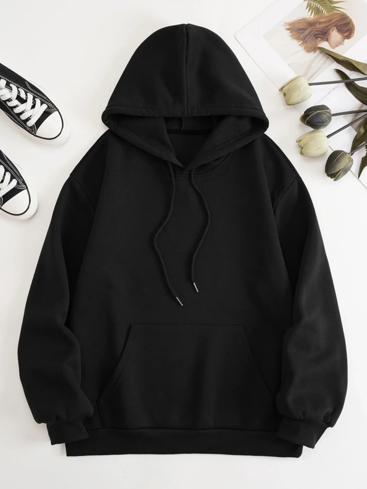 Fashion Men's Women's Hoodies Spring Autumn Winter Casual Loose Pocket Sweatshirts Men Tops Solid Color Hoodie Sweatshirt Male