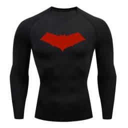 Summer Casual Run Compression T-Shirt Men Tops Bat Print Quick-Dry Fitness Gym Sportswear MMA Rashguard Jersey Workout Tee Male
