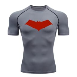 Summer Casual Run Compression T-Shirt Men Tops Bat Print Quick-Dry Fitness Gym Sportswear MMA Rashguard Jersey Workout Tee Male