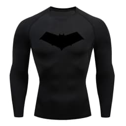 Summer Casual Run Compression T-Shirt Men Tops Bat Print Quick-Dry Fitness Gym Sportswear MMA Rashguard Jersey Workout Tee Male